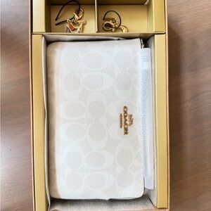 Coach White Wristlet